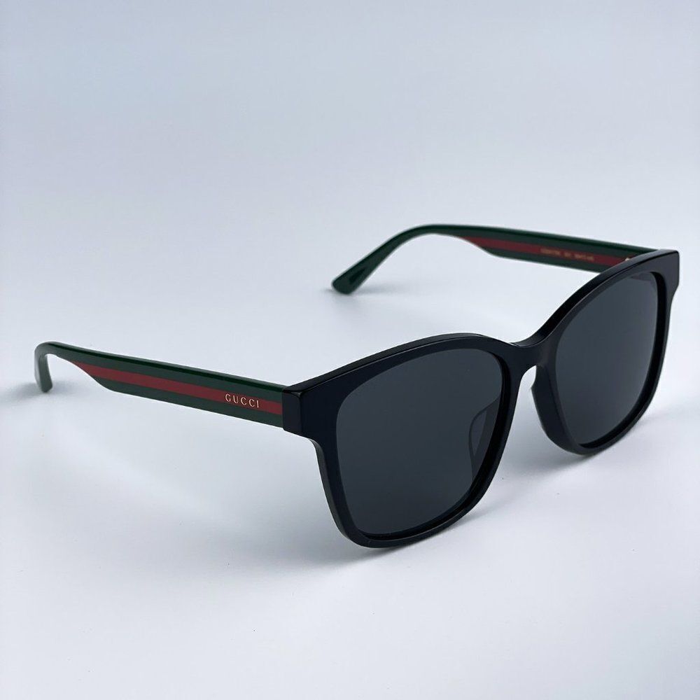 NEW Gucci GG0417SK 001 Black Multicolour Grey Oval Unisex Sunglasses - Picture 7 of 12